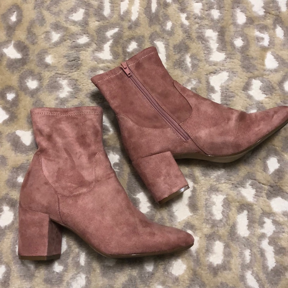 Pink sock booties
